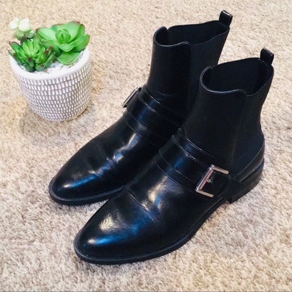 Zara Shoes - Zara black leather Ankle Boots 7